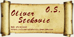 Oliver Steković vizit kartica